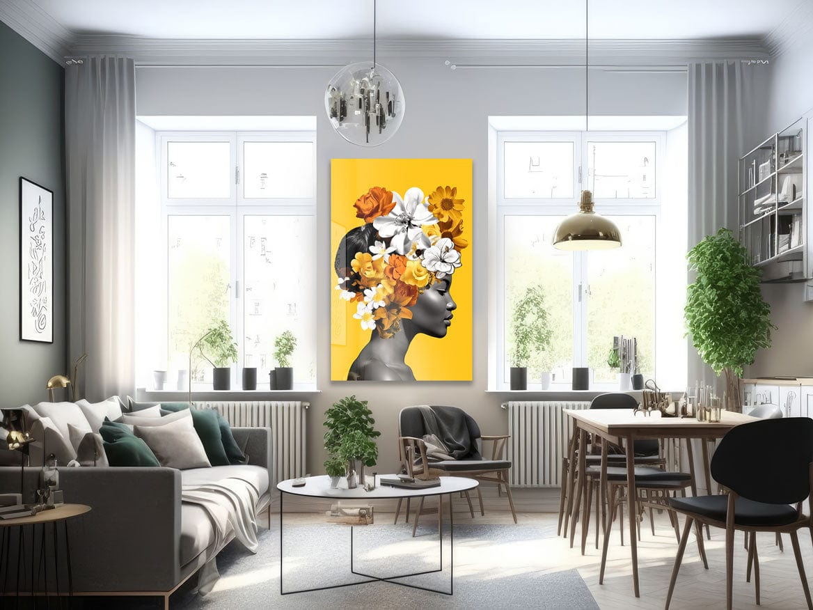 Artronauts Glass Print Floral Lady II