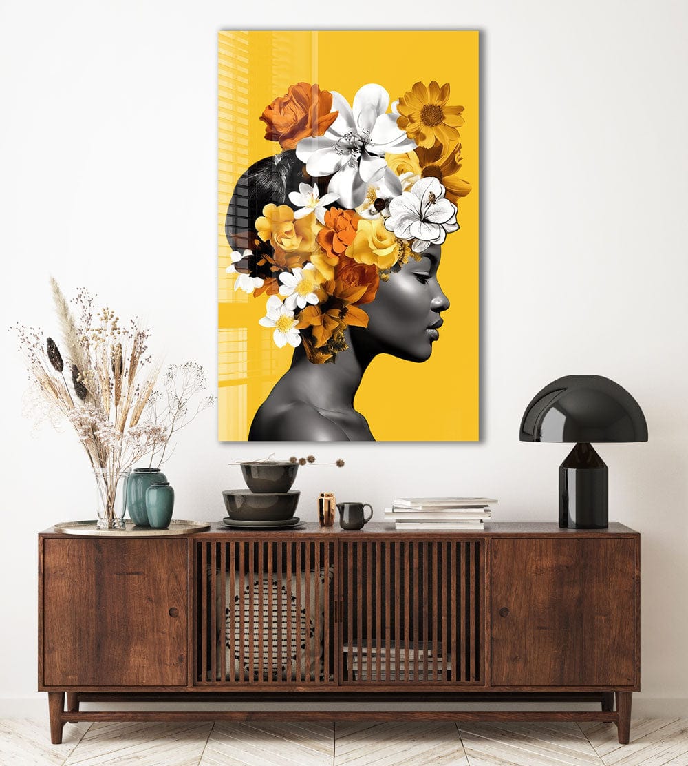Artronauts Glass Print Floral Lady II