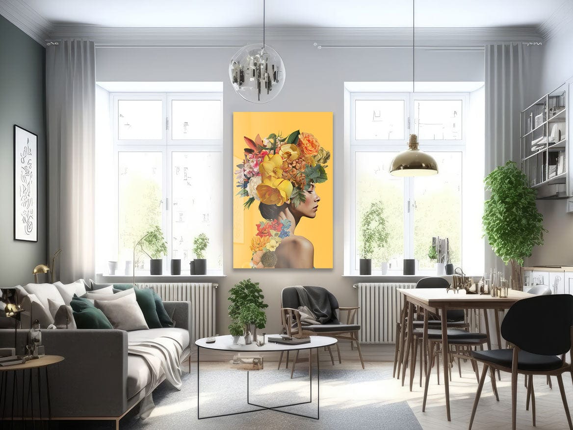 Artronauts Glass Print Floral Lady