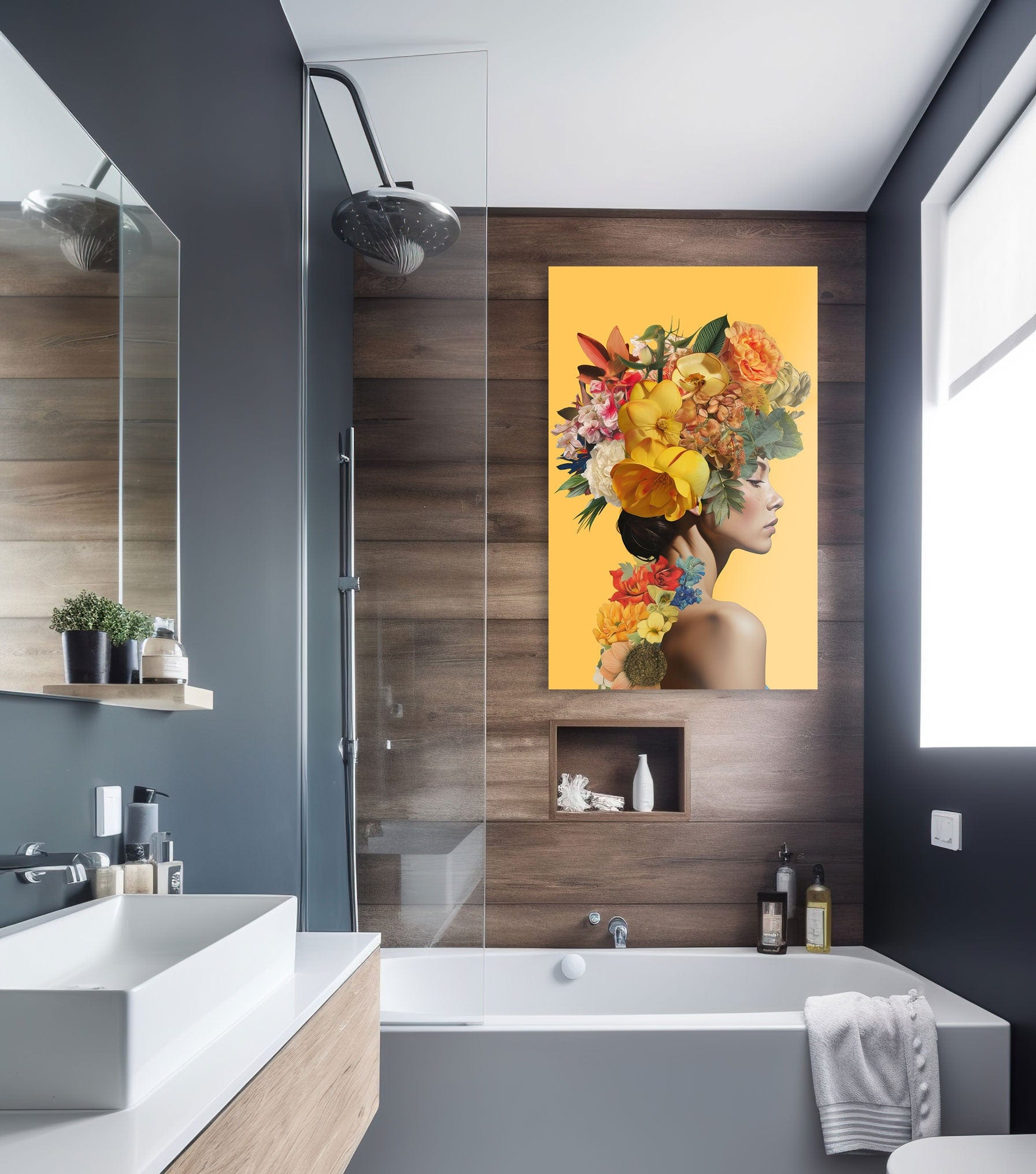 Artronauts Glass Print Floral Lady