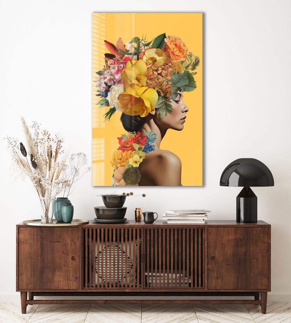 Artronauts Glass Print Floral Lady