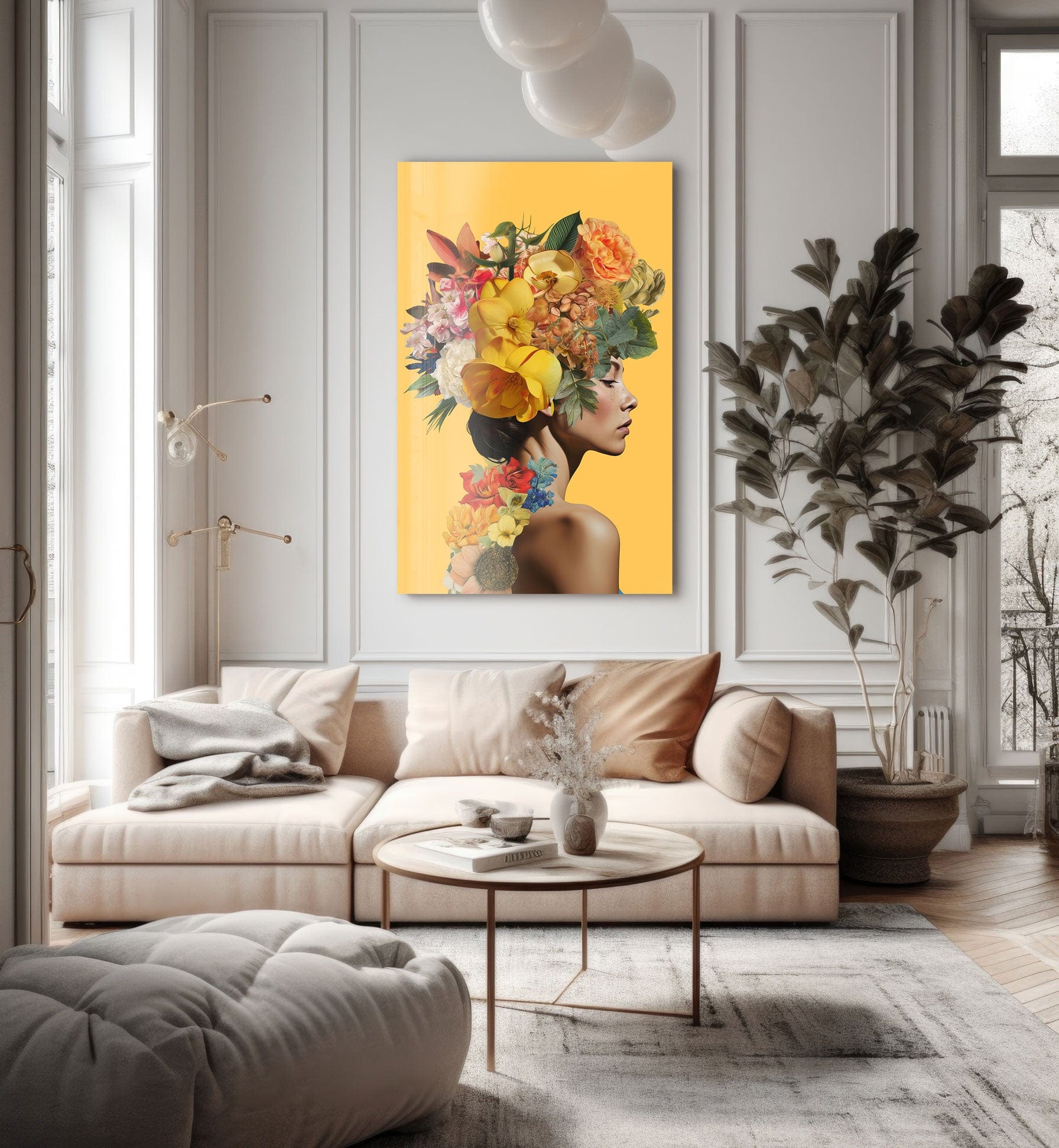 Artronauts Glass Print Floral Lady