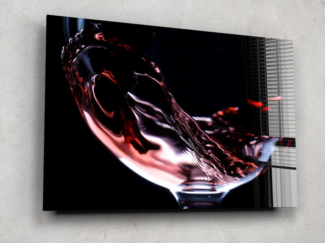 Artronauts Glass Print Glass of Wine