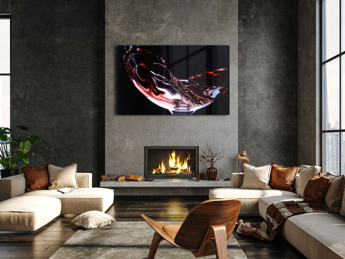 Artronauts Glass Print Glass of Wine