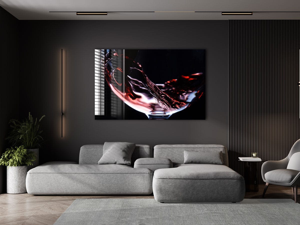 Artronauts Glass Print Glass of Wine