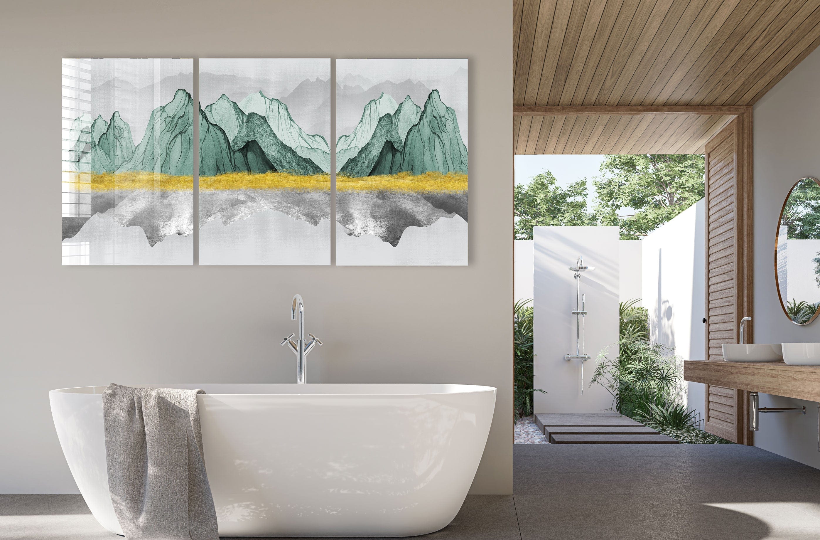 Artronauts Glass Print Green Iceberg - Trinity