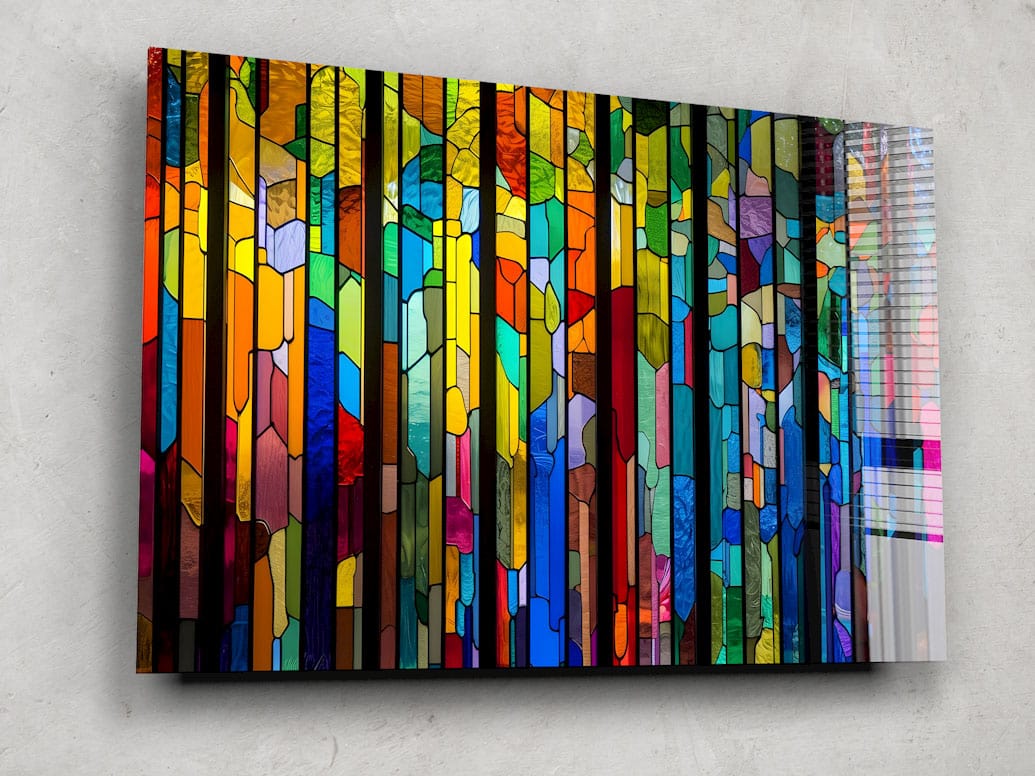 Artronauts Glass Print Colourful Stripes