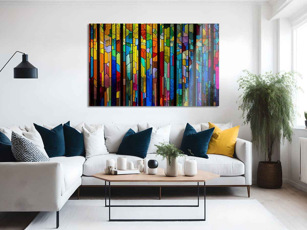 Artronauts Glass Print Colourful Stripes