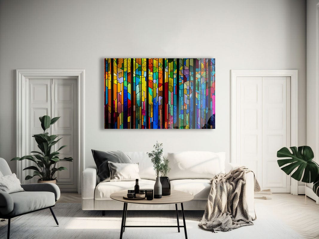 Artronauts Glass Print Colourful Stripes