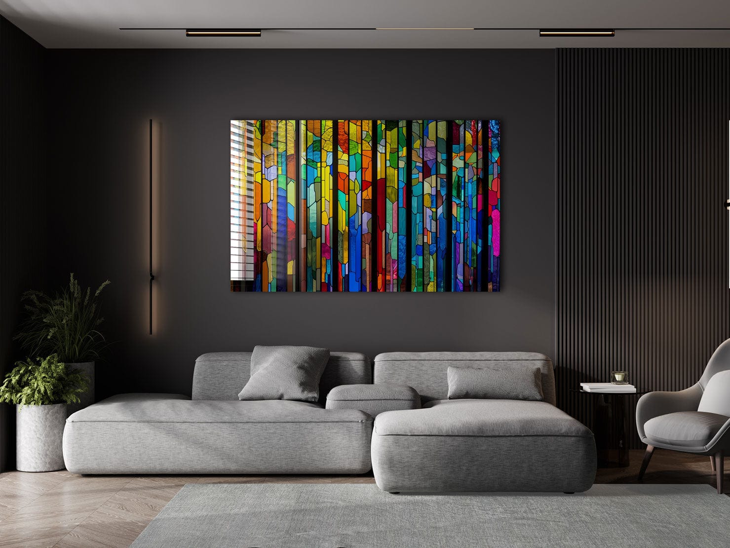Artronauts Glass Print Colourful Stripes