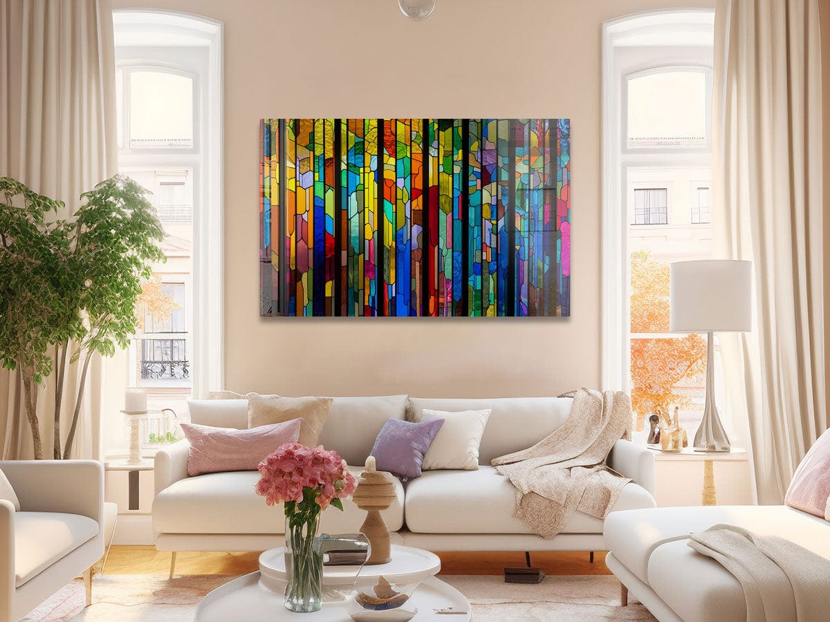 Artronauts Glass Print Colourful Stripes