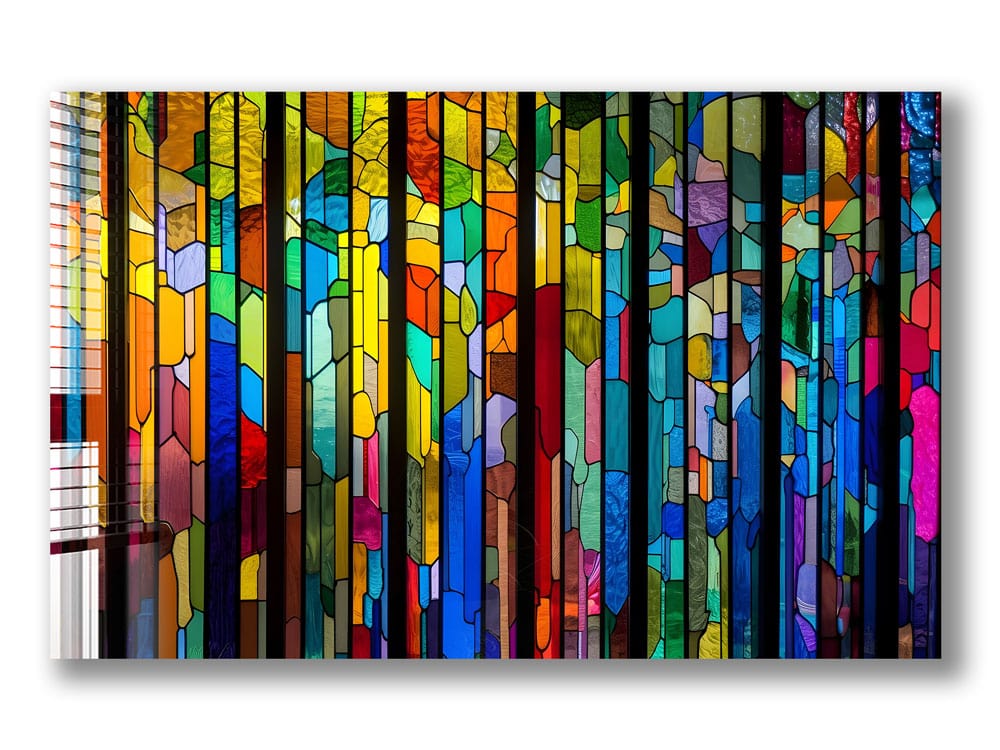 Artronauts Glass Print Colourful Stripes