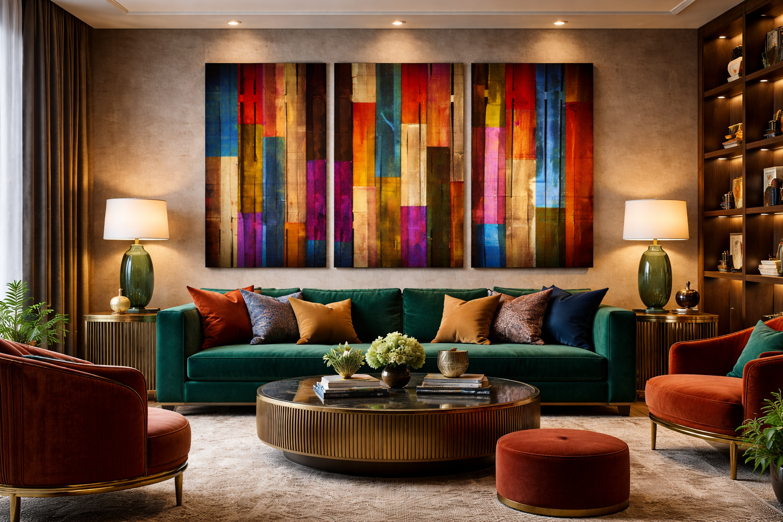 Artronauts Art Glass Print Colorful Wood - Trinity