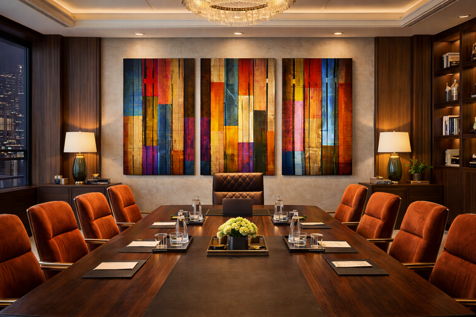 Artronauts Art Glass Print Colorful Wood - Trinity