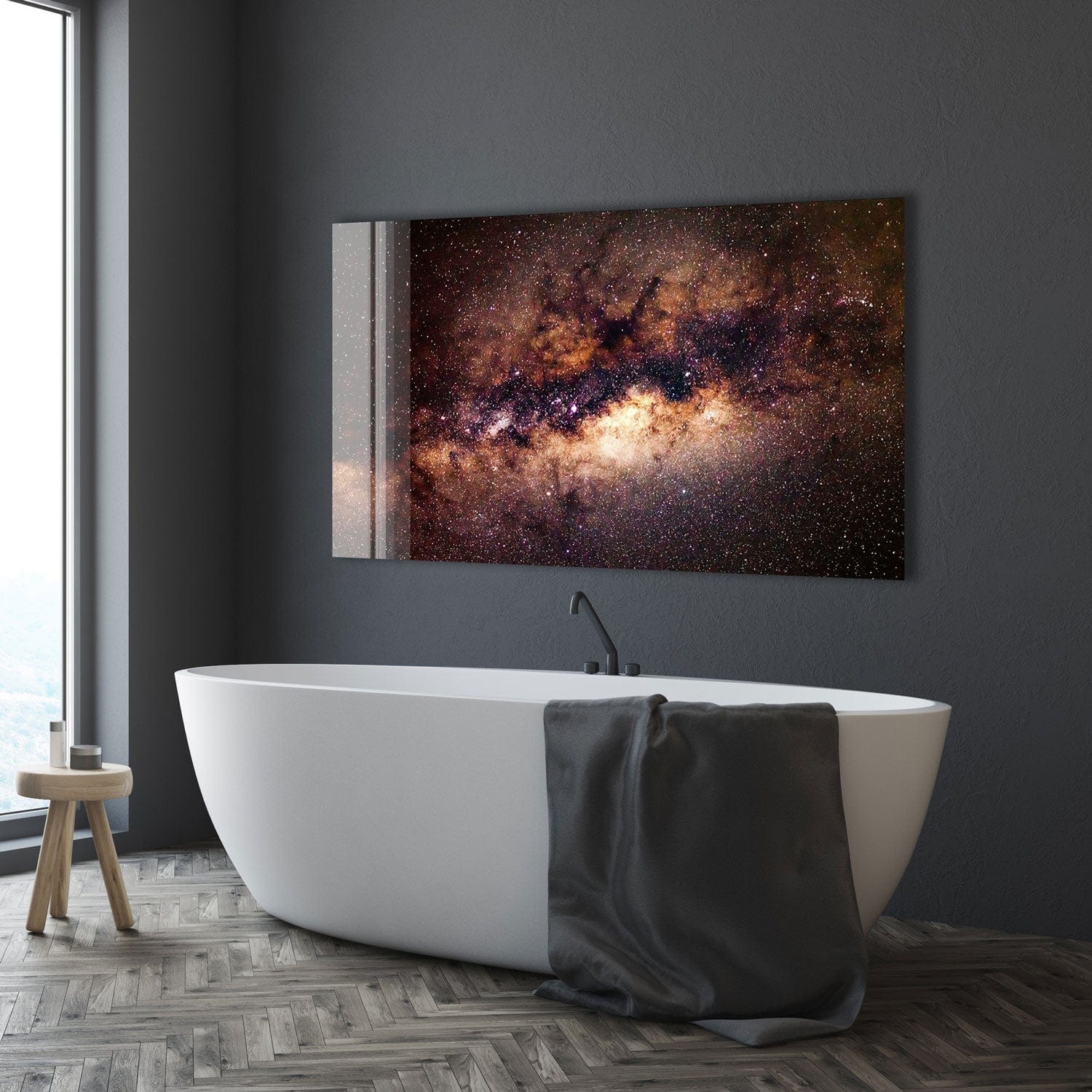 Artronauts Glass Print The Milky Way
