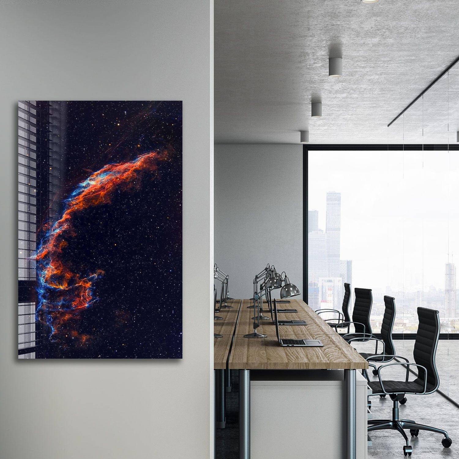 Artronauts Glass Print Cygnus Loop Galaxy