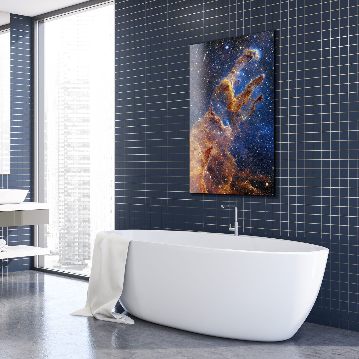 Artronauts Glass Print Pillars of Creation