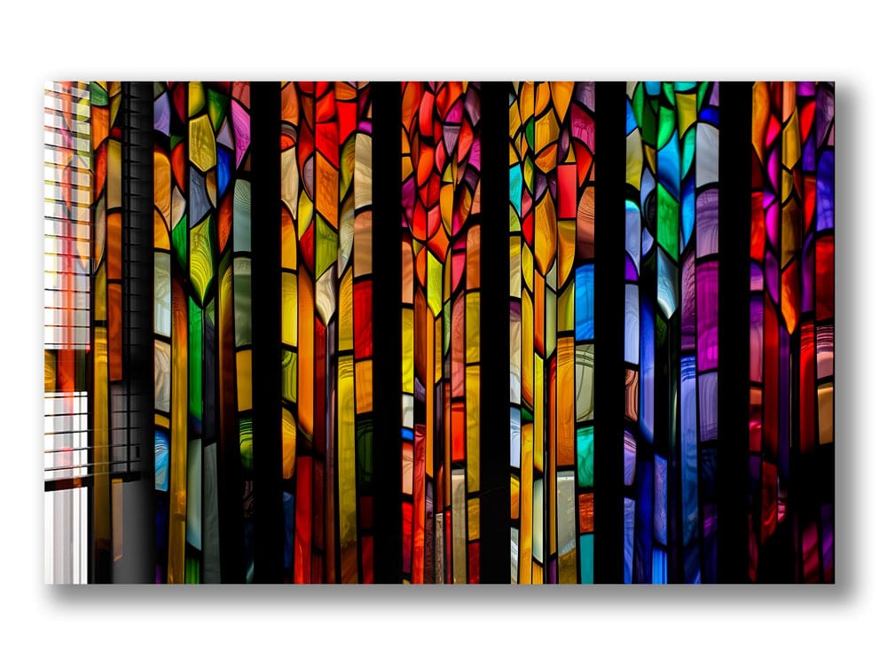 Artronauts Glass Print Multi-Coloured Stripes