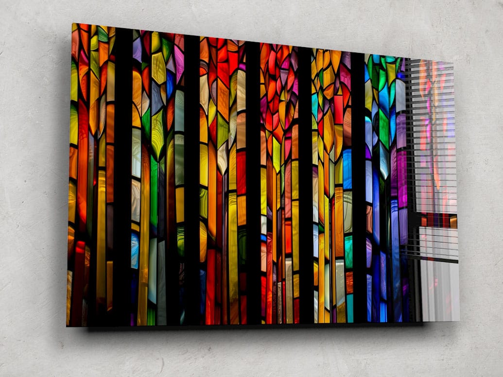 Artronauts Glass Print Multi-Coloured Stripes