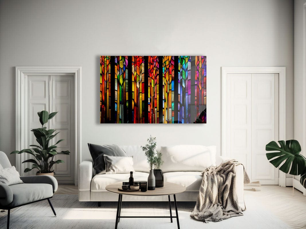 Artronauts Glass Print Multi-Coloured Stripes