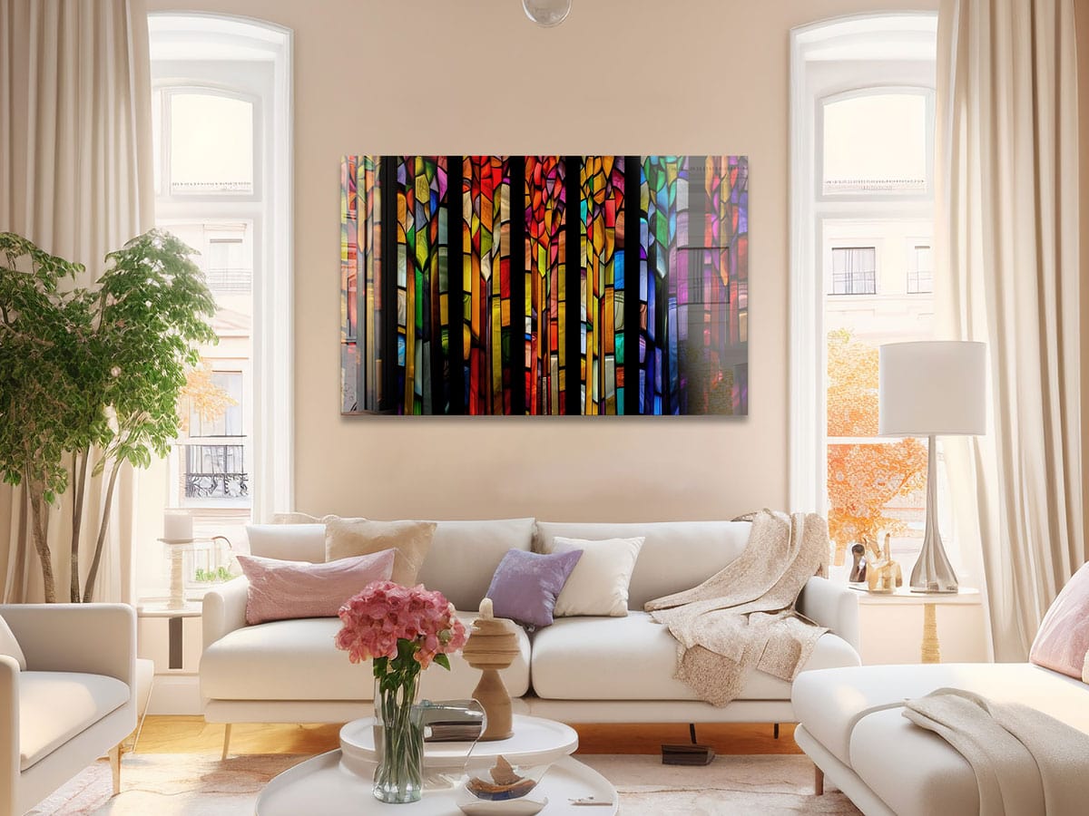 Artronauts Glass Print Multi-Coloured Stripes