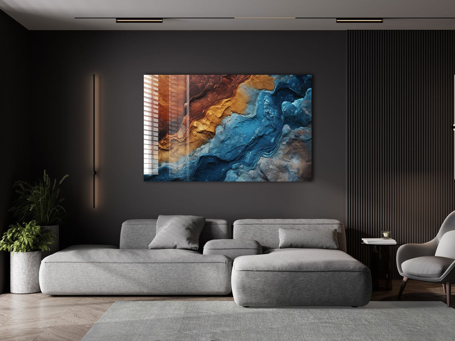 Artronauts Glass Print Colourful Wave Abstract