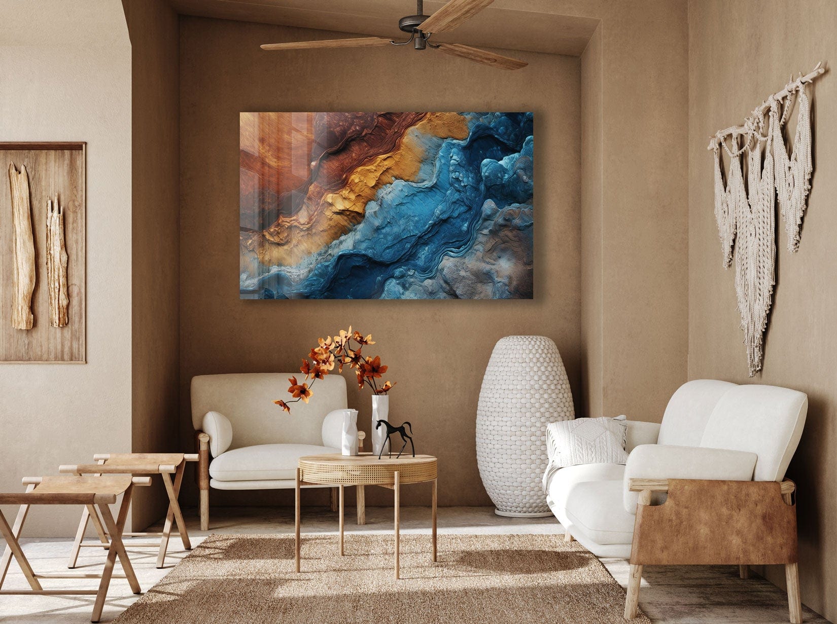 Artronauts Glass Print Colourful Wave Abstract