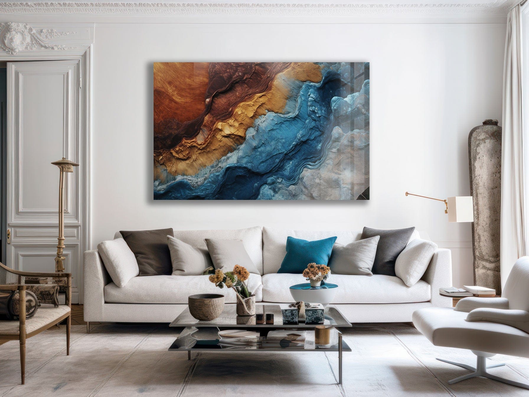 Artronauts Glass Print Colourful Wave Abstract