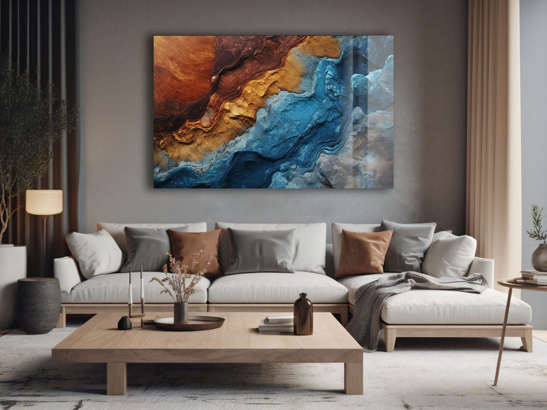 Artronauts Glass Print Colourful Wave Abstract