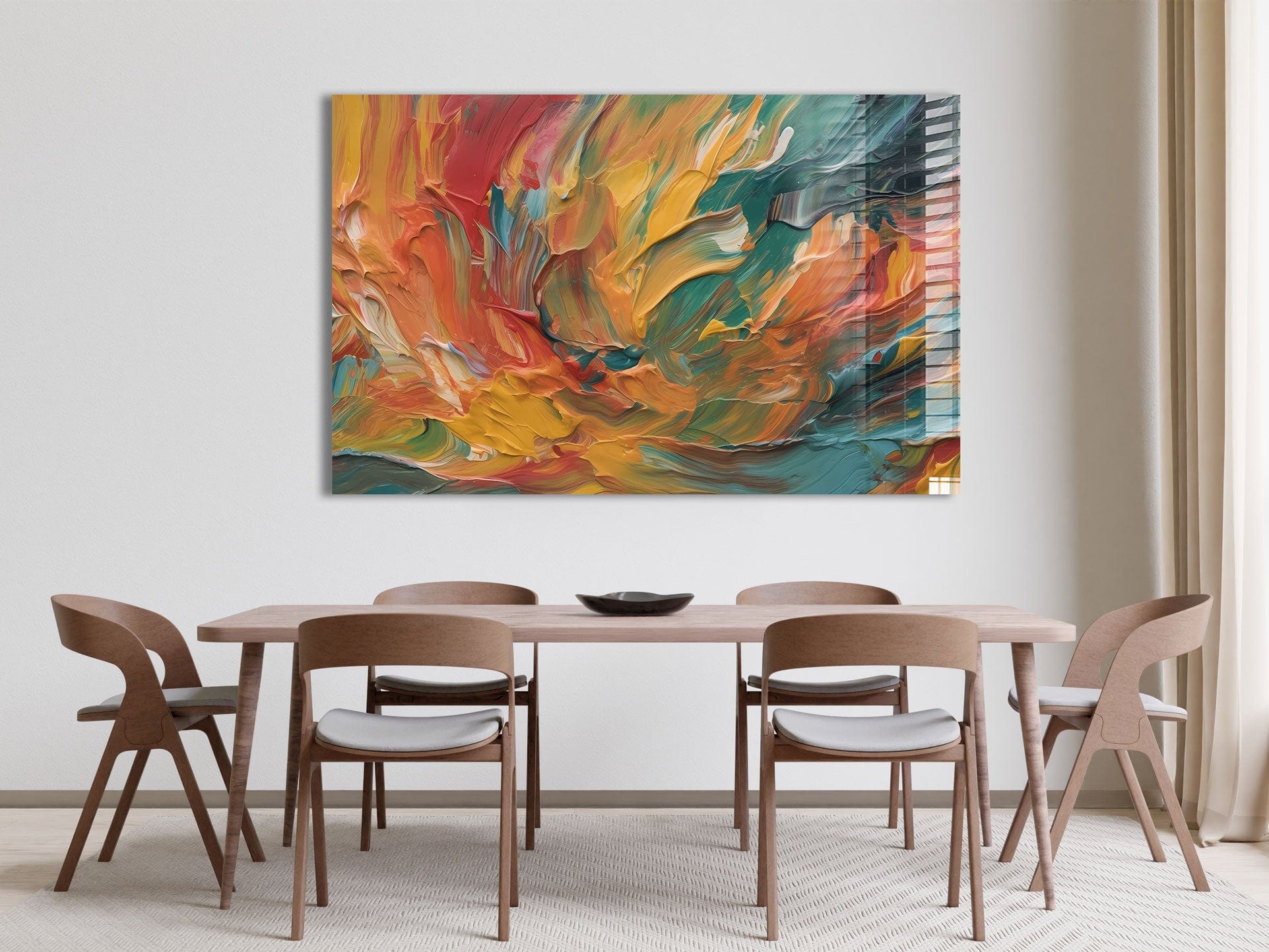 Artronauts Glass Print Orange Abstract