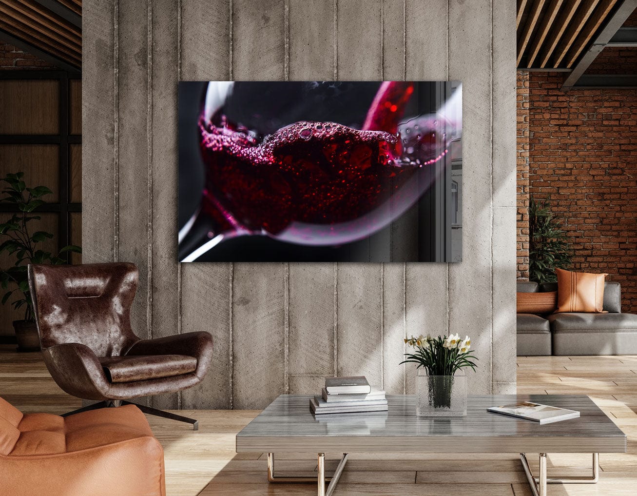 Artronauts Glass Print Red Wine