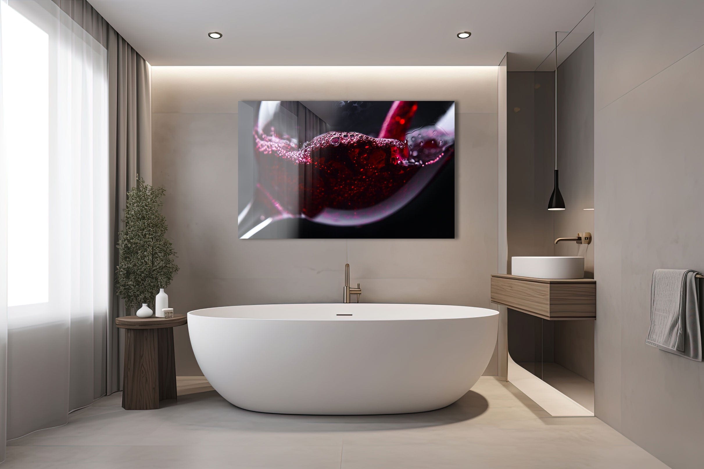 Artronauts Glass Print Red Wine