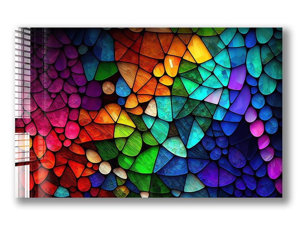 Artronauts Glass Print Rainbow Coloured Stones
