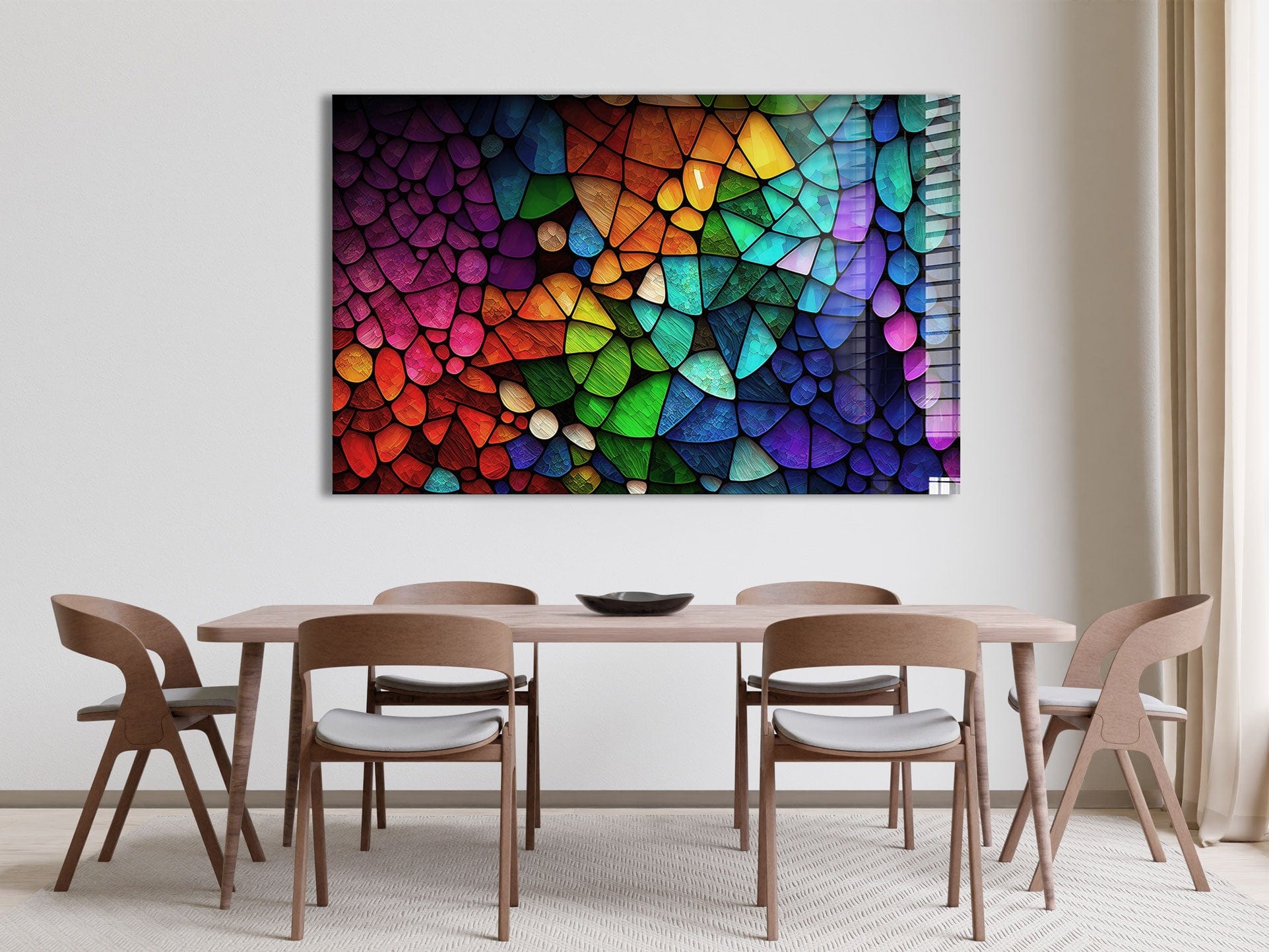 Artronauts Glass Print Rainbow Coloured Stones