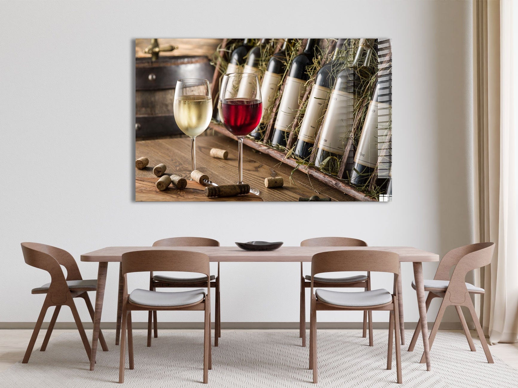 Artronauts Glass Print Red & White Wine Glasses