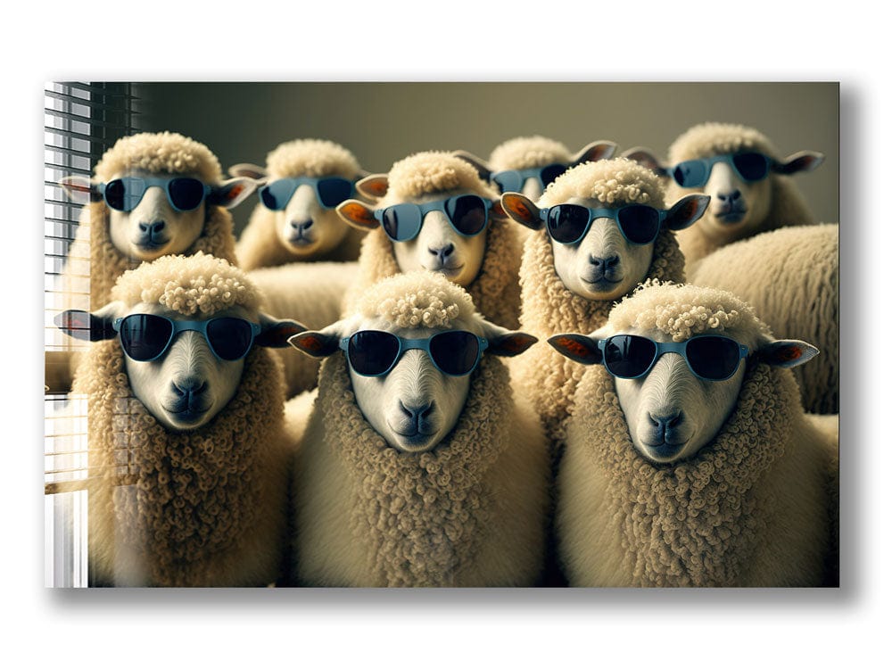 Artronauts Glass Print Sheep Gang