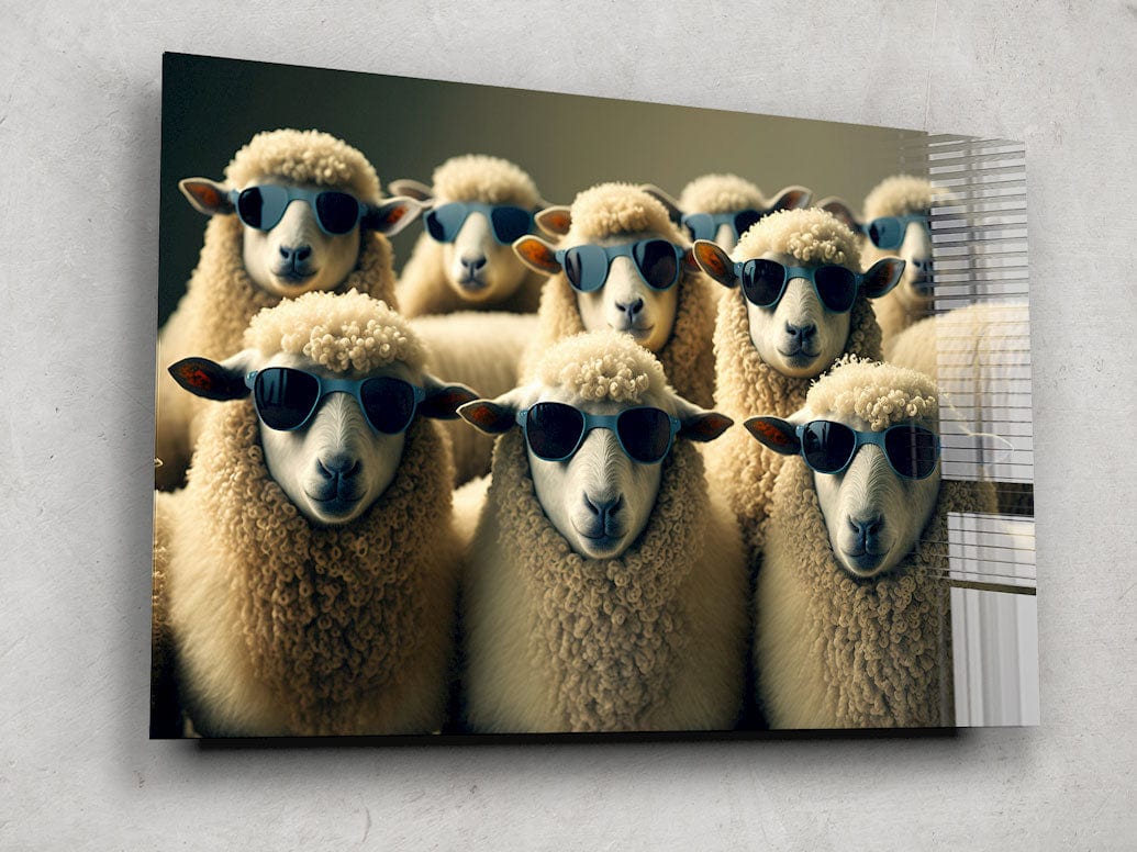 Artronauts Glass Print Sheep Gang
