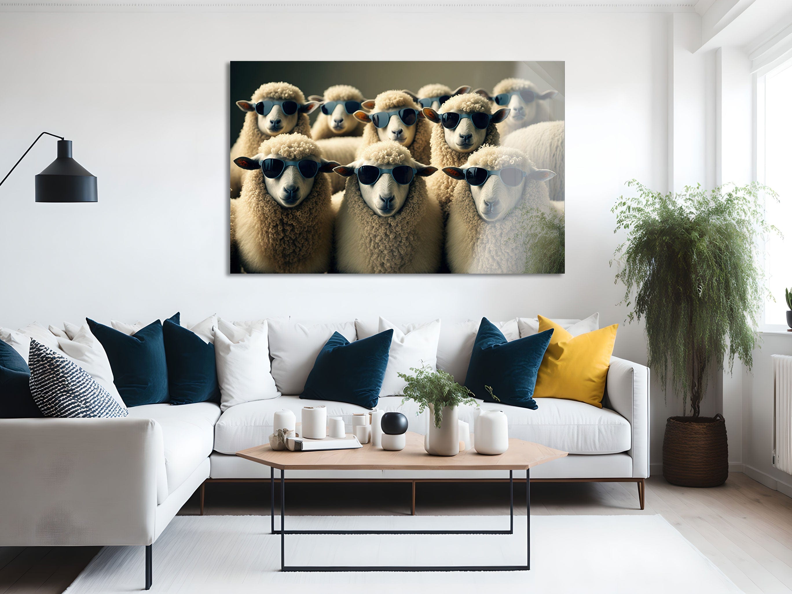 Artronauts Glass Print Sheep Gang