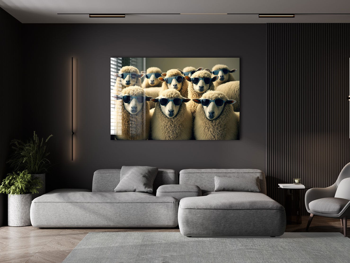 Artronauts Glass Print Sheep Gang