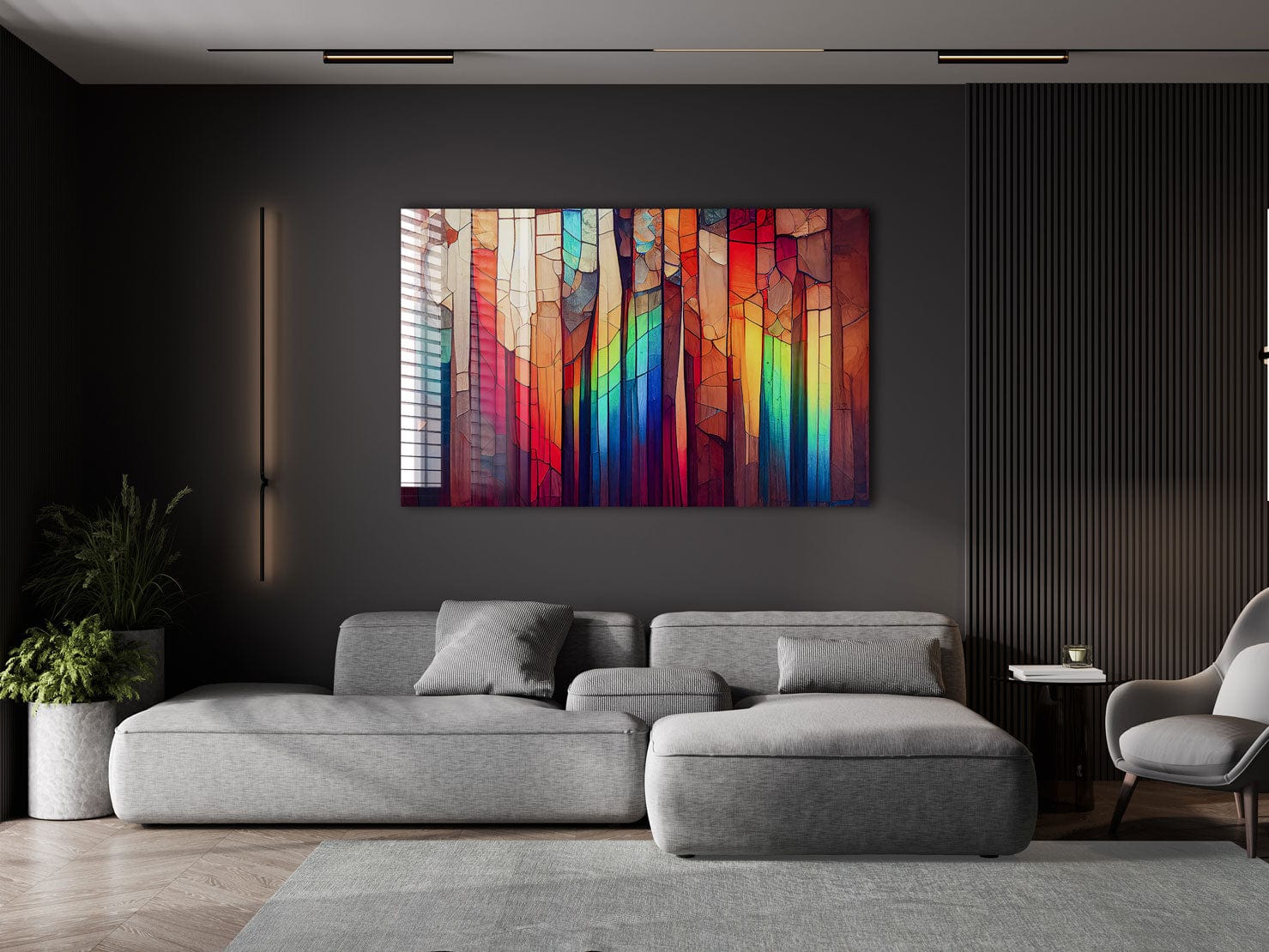Artronauts Glass Print Colourful Stripes II