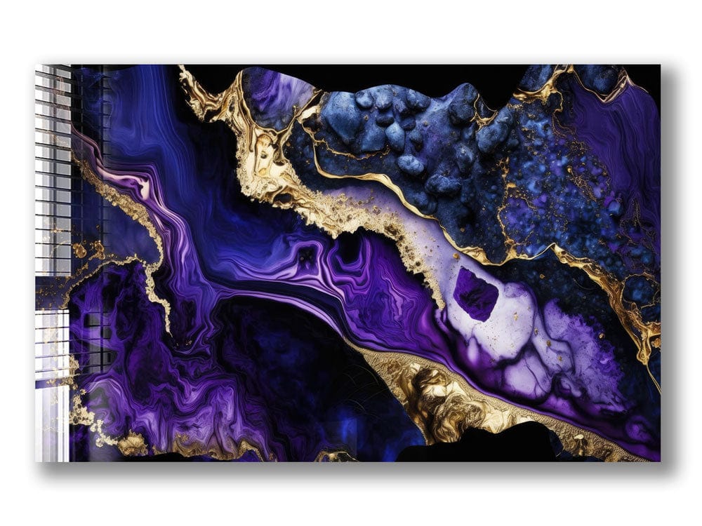Artronauts Glass Print Violet Marble Design