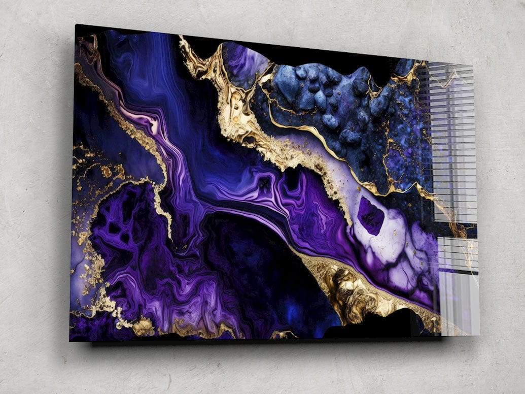 Artronauts Glass Print Violet Marble Design