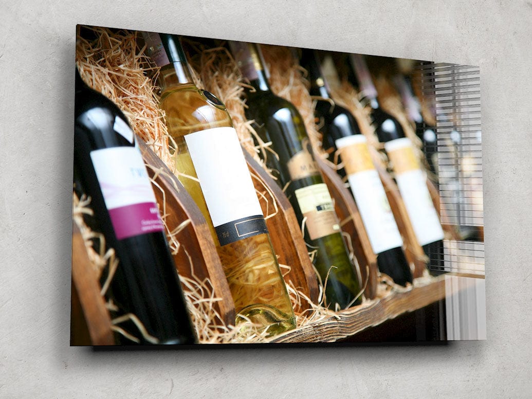 Artronauts Glass Print Wine Bottles