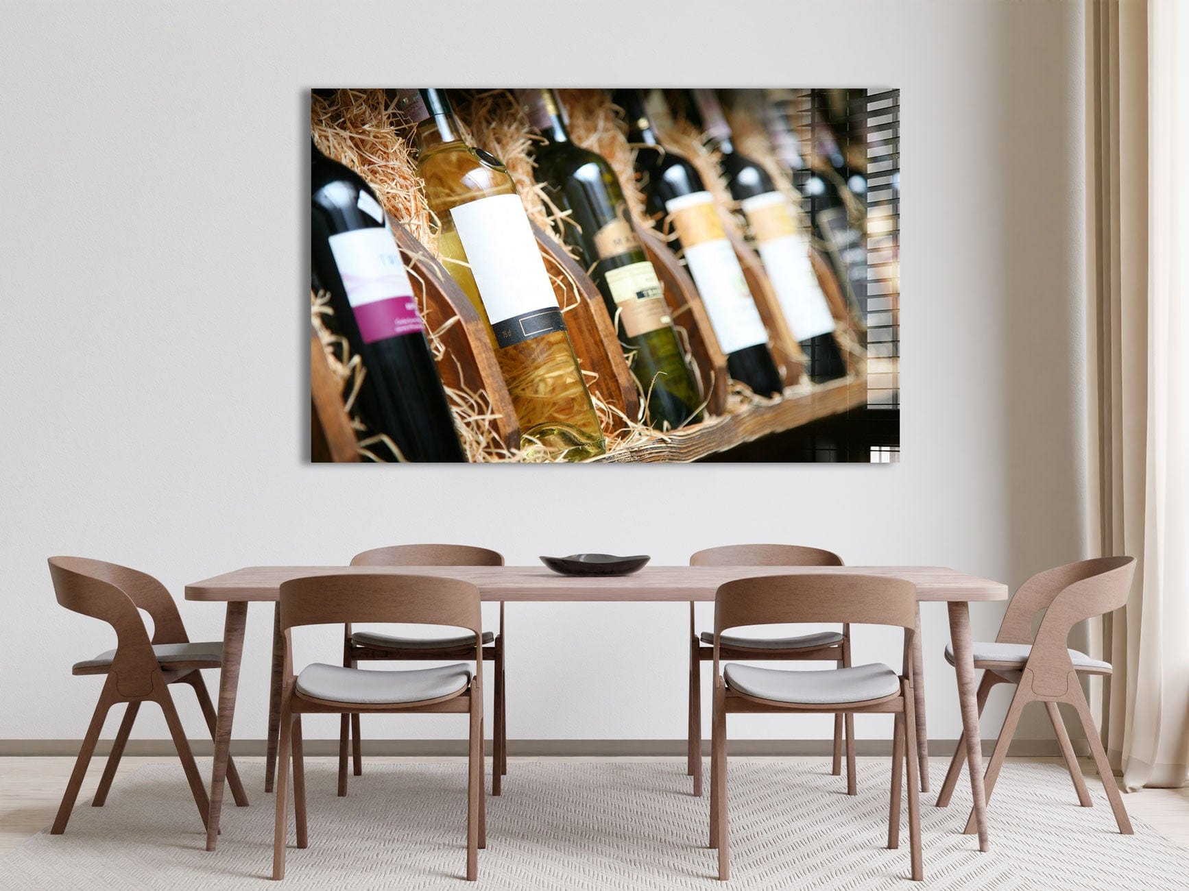 Artronauts Glass Print Wine Bottles