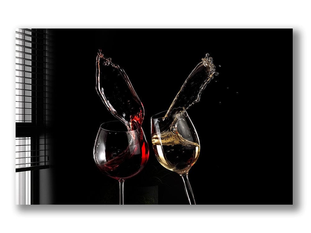 Artronauts Glass Print Wine Splash