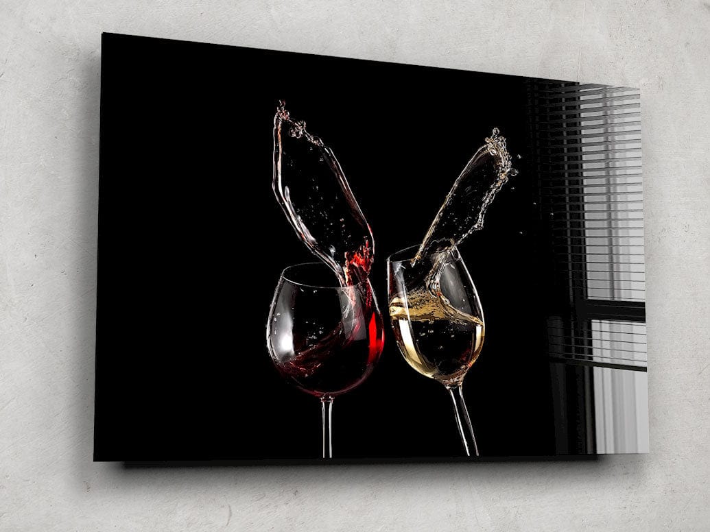 Artronauts Glass Print Wine Splash