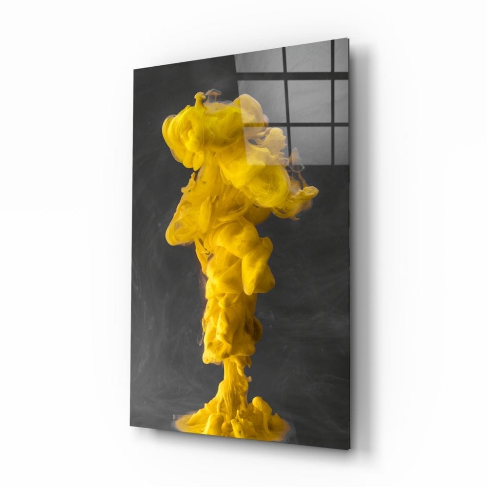 Artronauts Glass Print Yellow Smoke