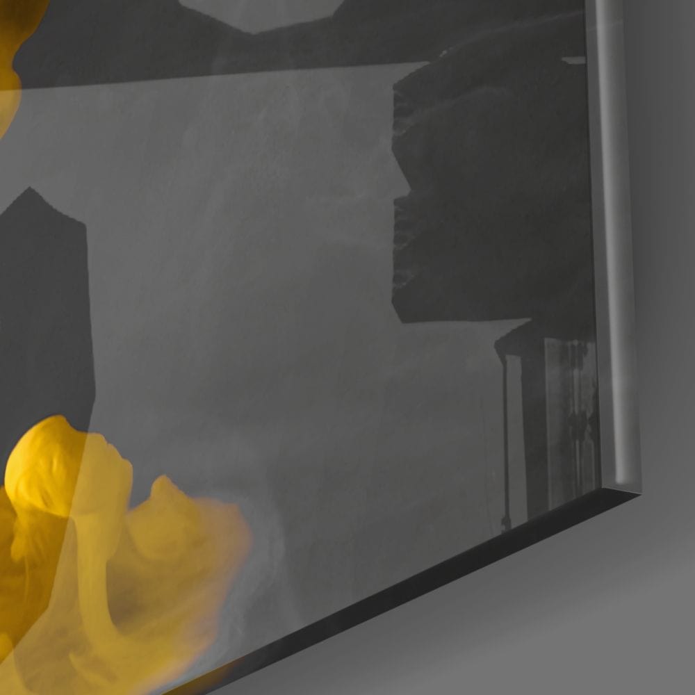 Artronauts Glass Print Yellow Smoke