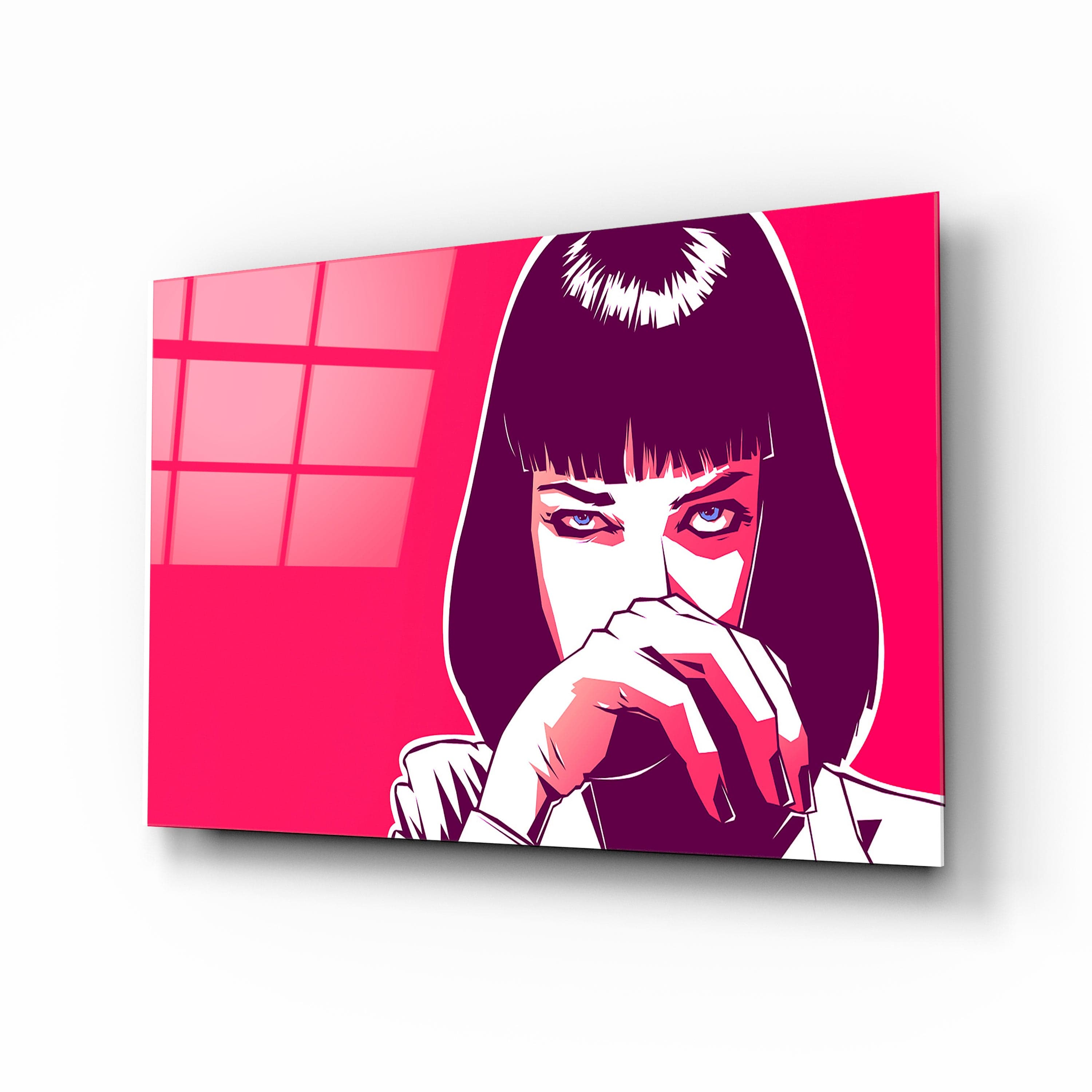 Artronauts Glass Print Pulp Fiction - Mia Wallace