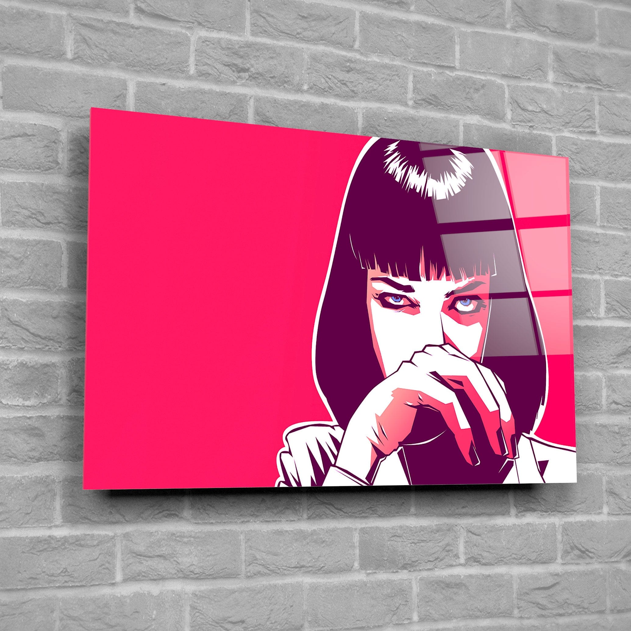 Artronauts Glass Print Pulp Fiction - Mia Wallace